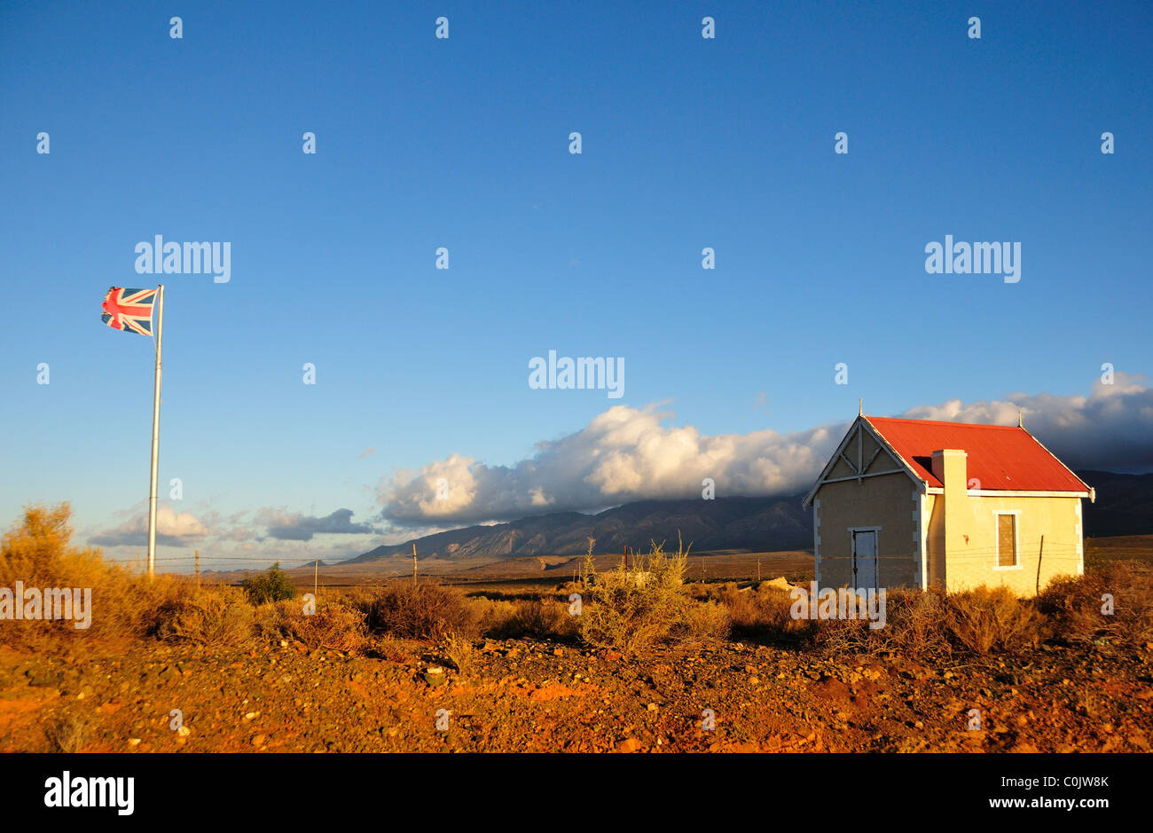 Matjiesfontein, l'ultimo forte attesa dell'Impero Britannico. Sud Africa. Foto Stock