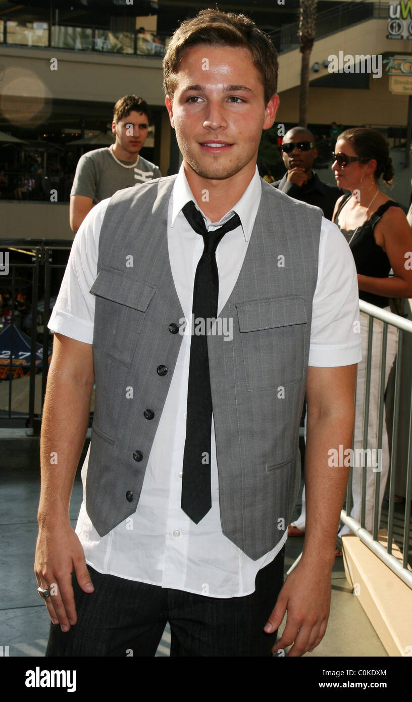 Shawn Pyfrom il 'Do qualcosa Awards', la pre-party di "Teen Choice 2008" al livello 3 Club di Hollywood & Highland - Foto Stock