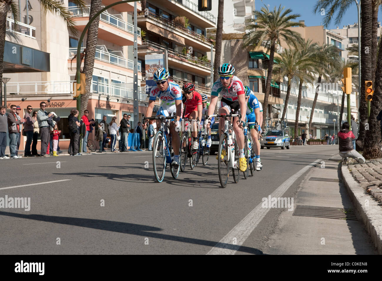 Ciclismo professionale gara 20° Challenge Mallorca Spagna 2011 Primo stadio Palma trofeo conquistato da Tyler FARRAR Foto Stock