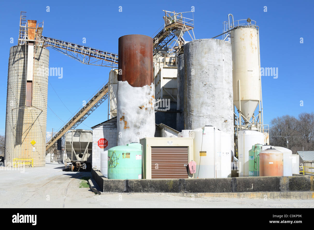 Una fabbrica di cemento Foto Stock
