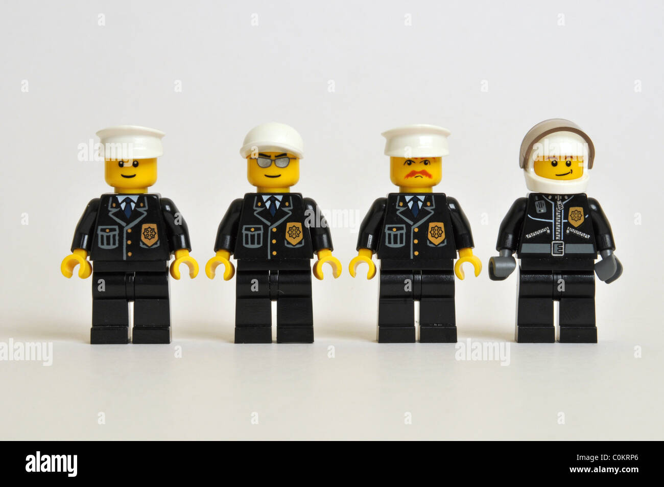 Full Monty polizia Lego plastica uomini Foto Stock