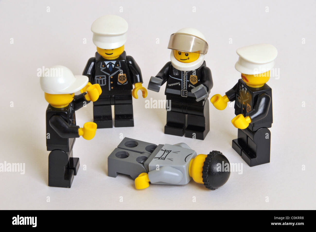 I poliziotti ladri brutalità della polizia criminale Lego Foto Stock