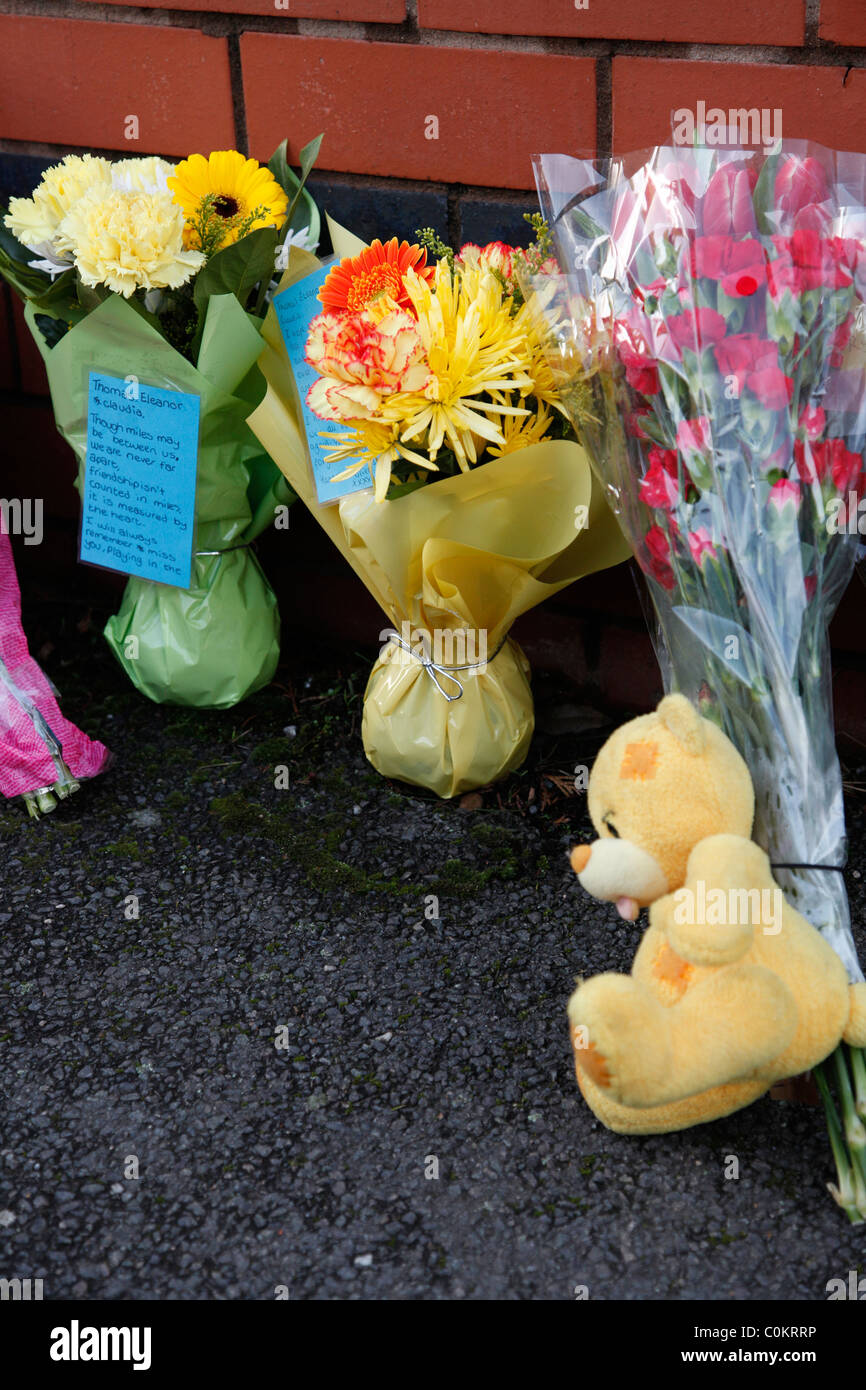 La casa di Shepshed,Leics, in cui i corpi di Claudia Oakes-Green e i suoi due figli sono stati trovati in circostanze sospette Foto Stock