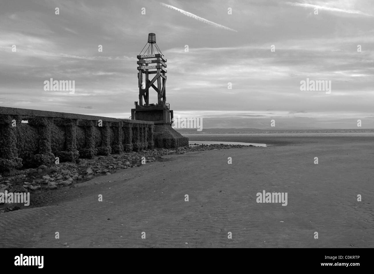 Torre di legno sulla riva a Croston,Merseyside Foto Stock