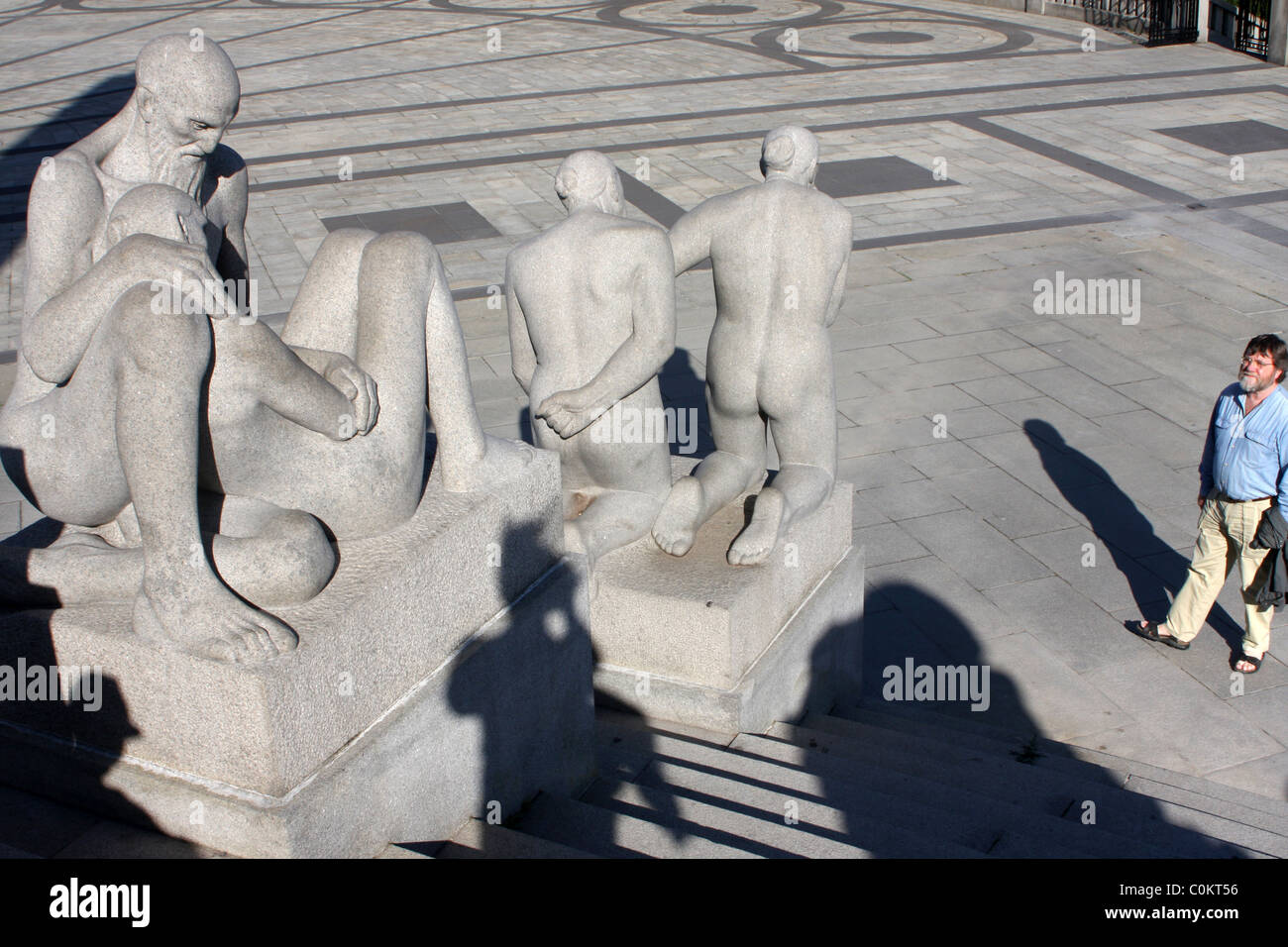 La scultura presso il Parco Vigeland, Oslo, Norvegia, Europa Foto Stock