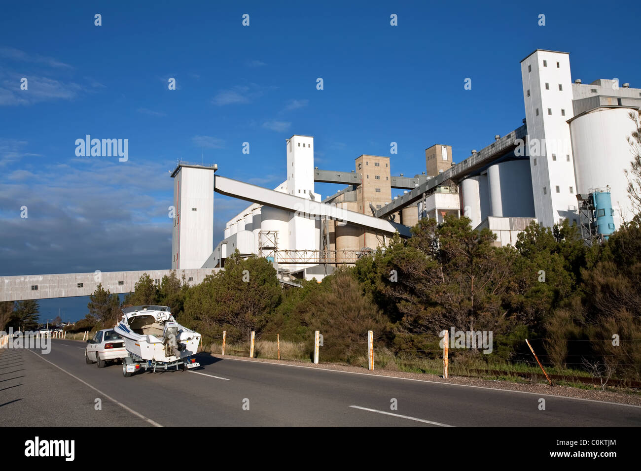 Granella Wallaroo impianto di stoccaggio Yorke Peninsula South Australia Foto Stock