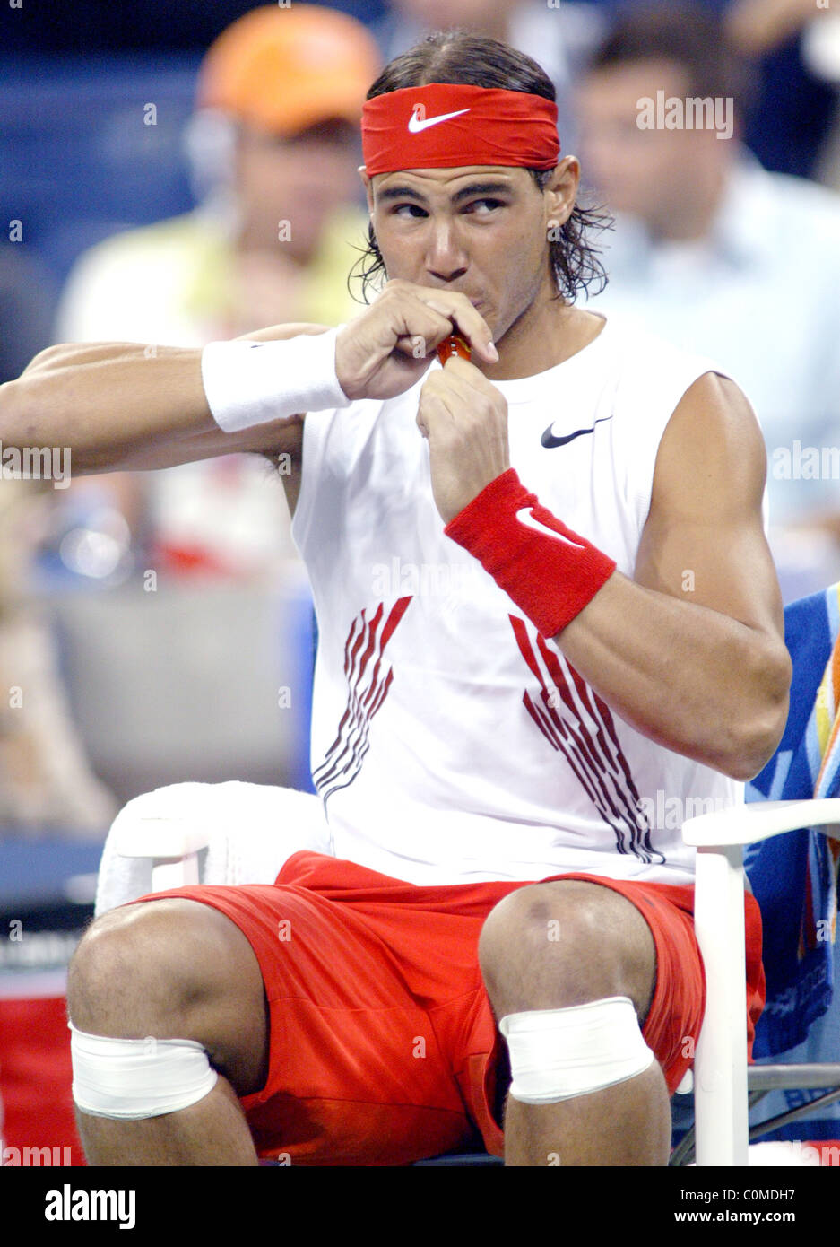 Rafael Nadal 2008 US Open - Giorno 10 New York City, Stati Uniti d'America - 03.09.08 Foto Stock