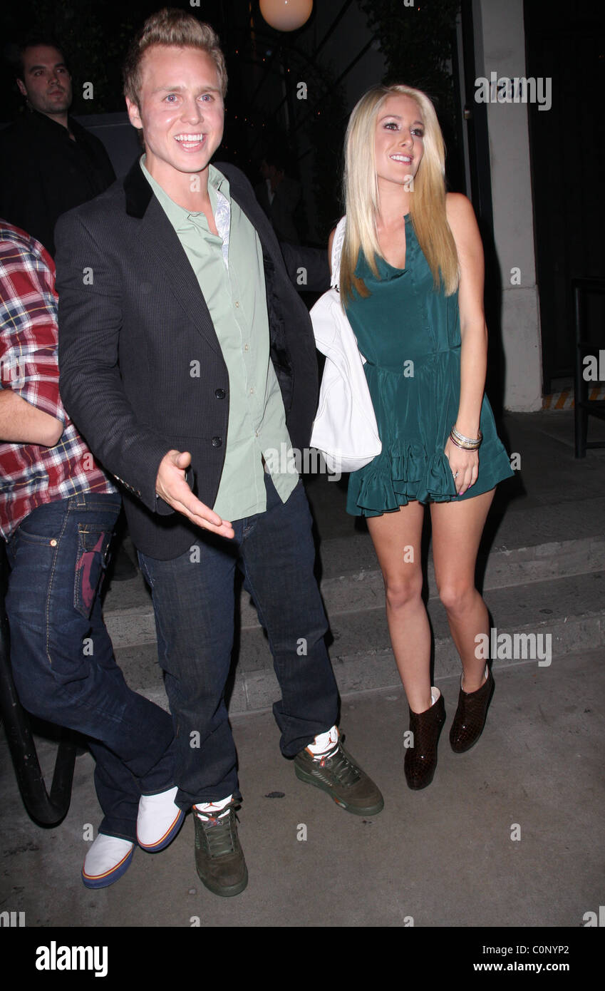 Spencer Pratt e Heidi Montag lasciando Lauren Conrad del partito a STK Los Angeles, California - 14.10.08 RHS/ Foto Stock