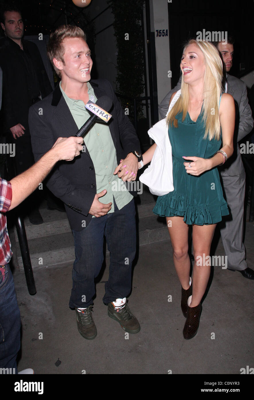 Spencer Pratt e Heidi Montag lasciando Lauren Conrad del partito a STK Los Angeles, California - 14.10.08 RHS/ Foto Stock