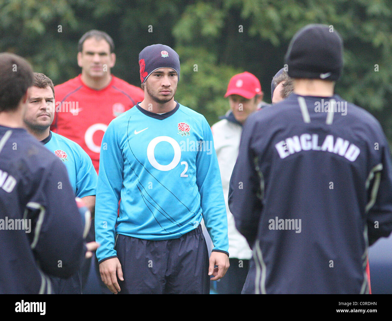 Danny Cipriani l'Inghilterra di rugby di formazione presso la struttura Pennyhill Park Hotel a Bagshot, Inghilterra - 04.11.08 Marcus Dodridge / Foto Stock