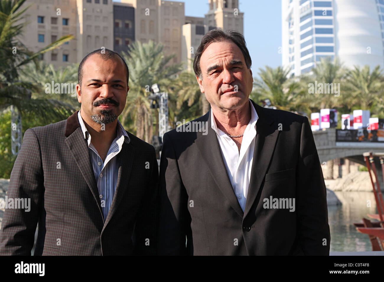 Jeffrey Wright e Oliver Stone " W " conferenza stampa il quinto annuale Dubai International Film Festival tenutosi presso il Madinat Foto Stock