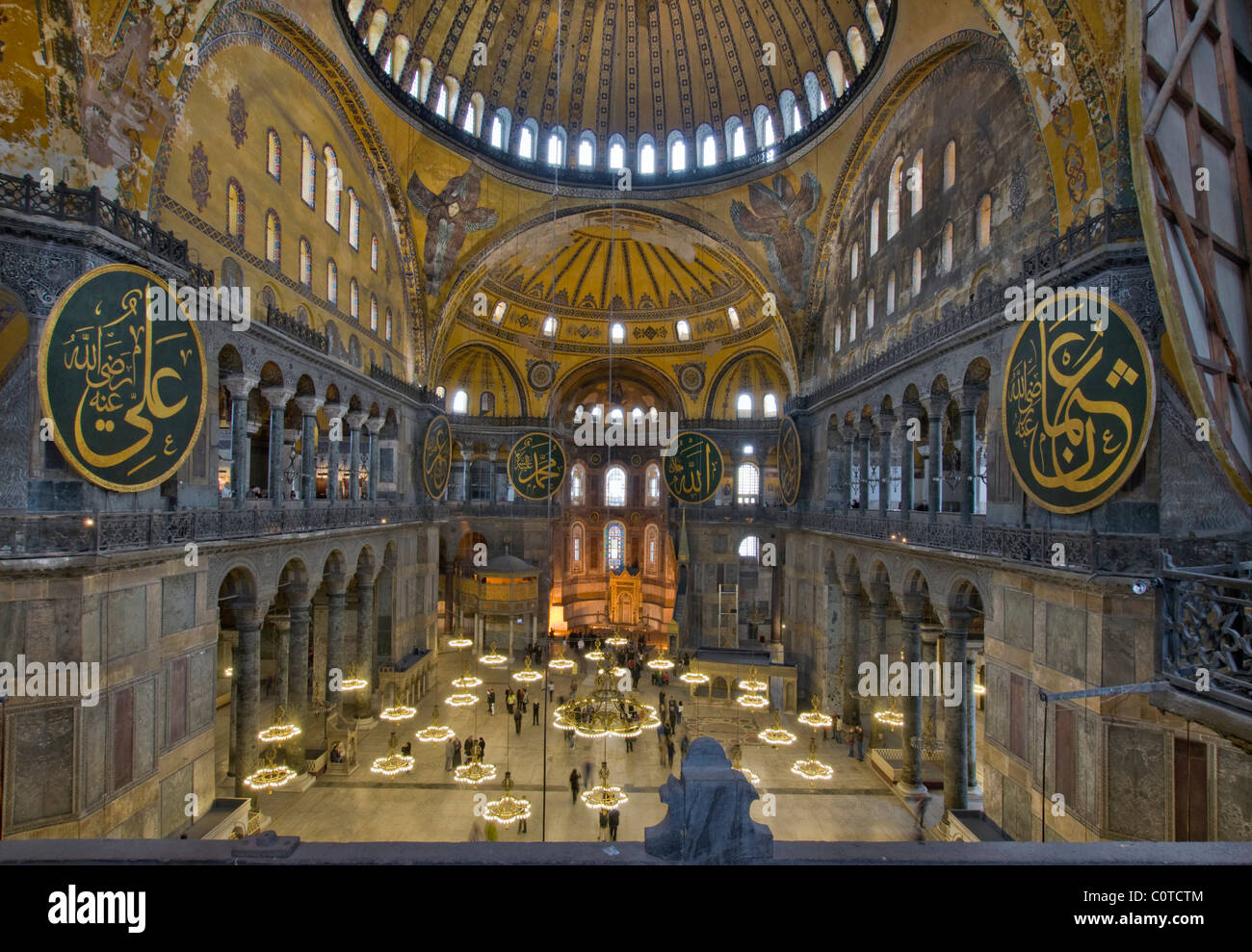 Interno di Hagia Sophia,Sultanahmet, Istanbul, Turchia Foto Stock