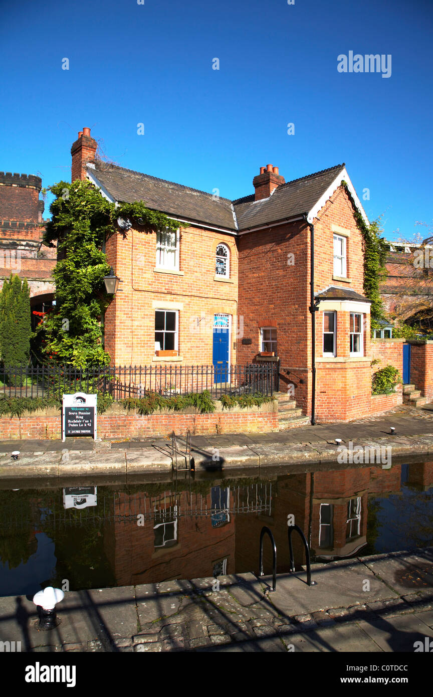 Bloccare i detentori cottage in Castlefield Manchester REGNO UNITO Foto Stock