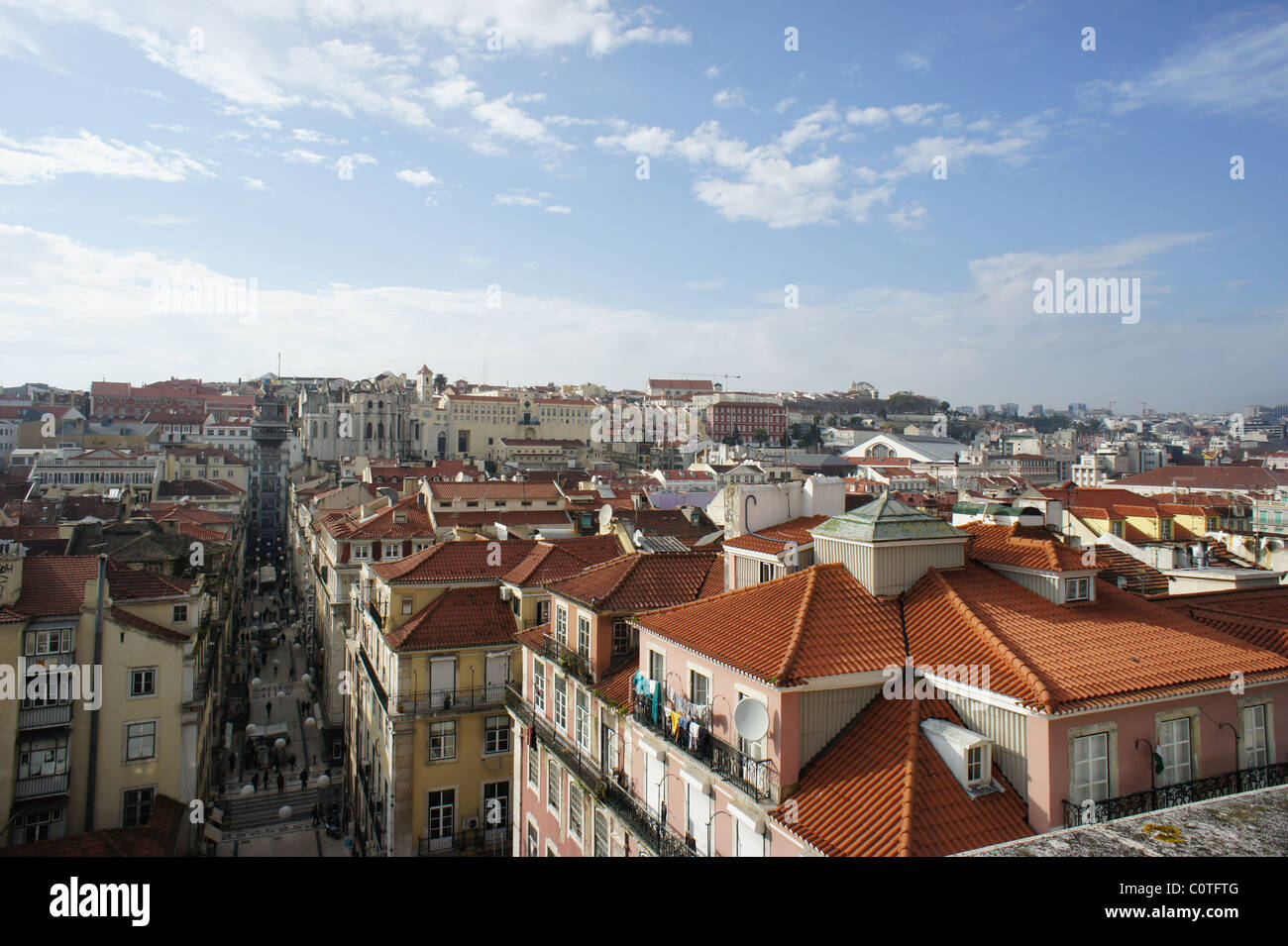 Centro di Lisbona panorama Foto Stock