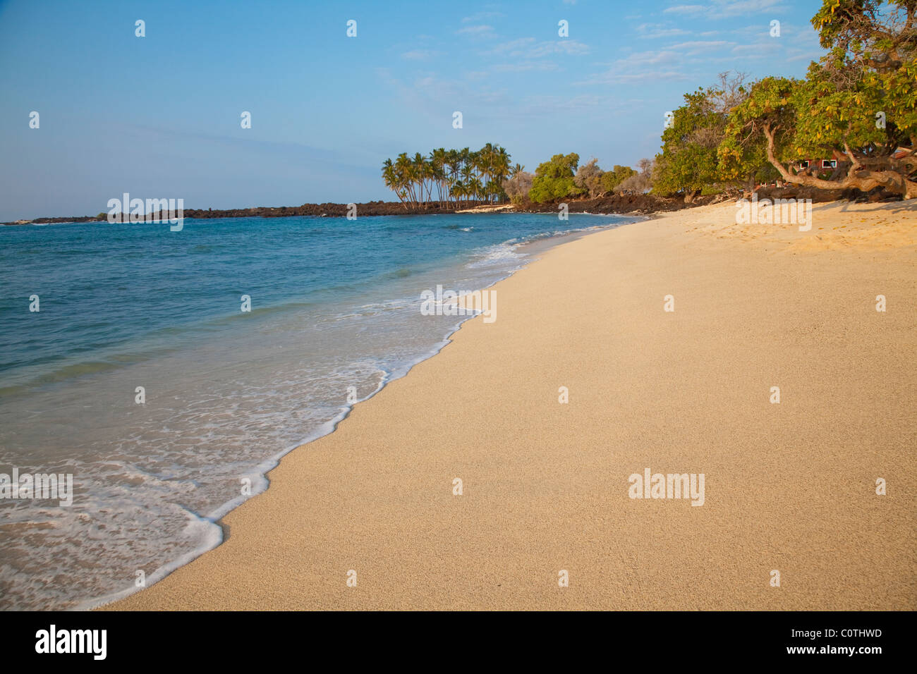 Mahaiula Beach, Kekaha Kai State Park, Kona, isola di Hawaii, Hawaii Foto Stock