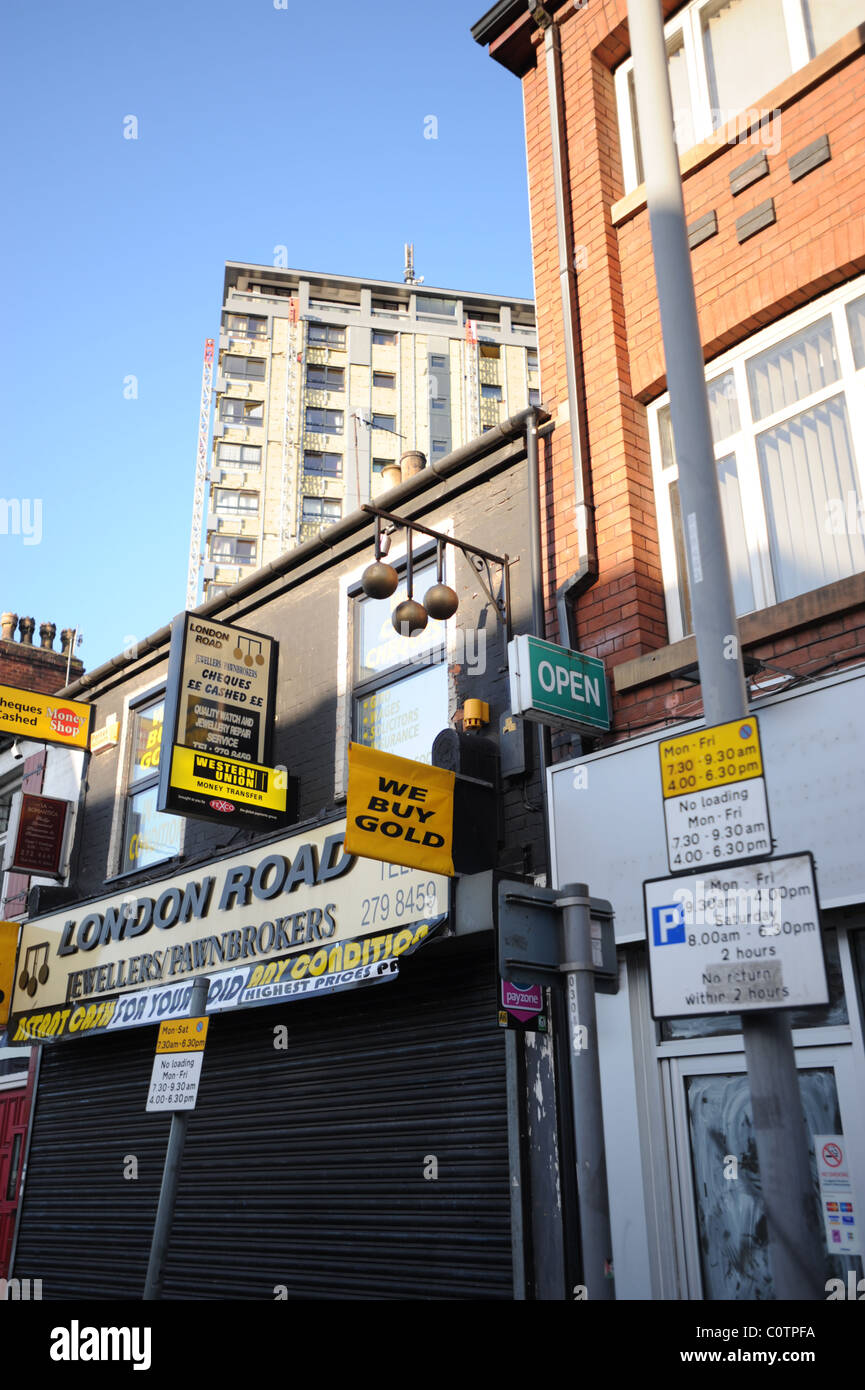 Sheffield urban scene di strada Foto Stock