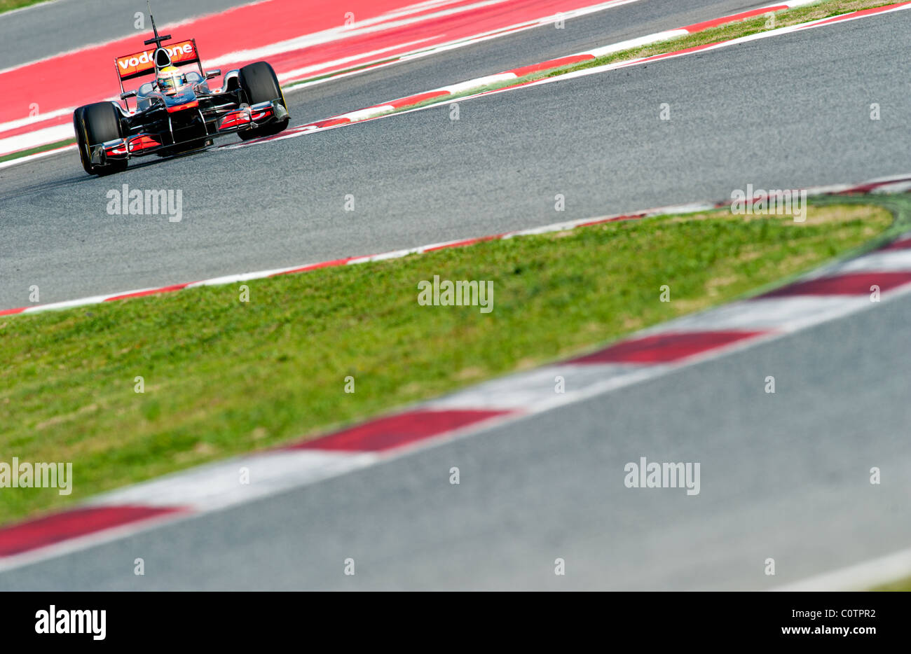 Lewis Hamilton (Gran Bretagna), McLaren-Mercedes MP4-26, Formula 1 sessioni di test nei pressi di Barcellona nel mese di febbraio 2011. Foto Stock