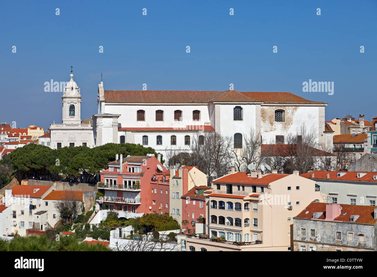 Graça la Chiesa e il Convento di Graça, nel quartiere Graça. Lisbona, Portogallo. Foto Stock