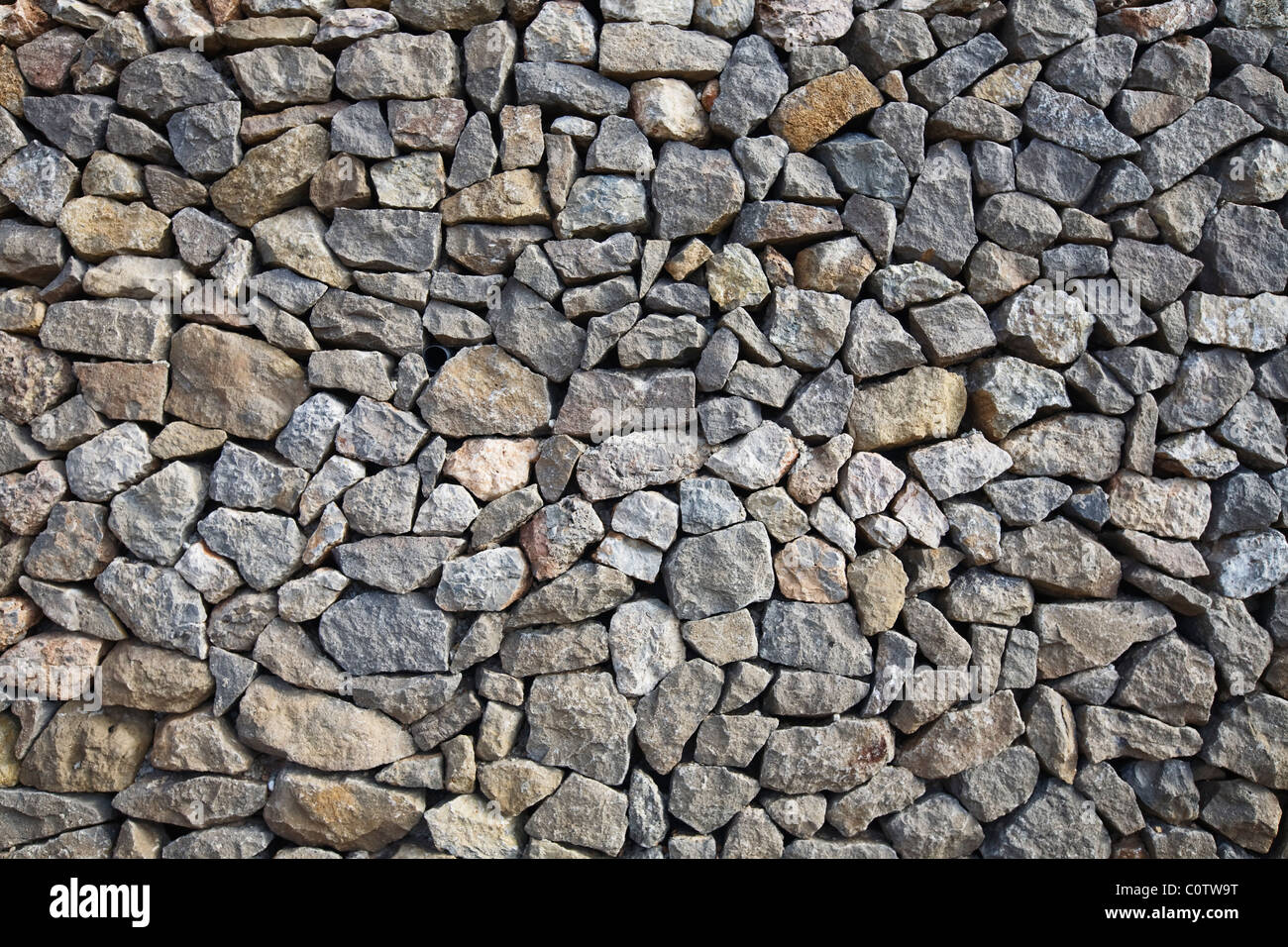Esterno muro di pietra calcarea, Mallorca, Spagna Foto Stock
