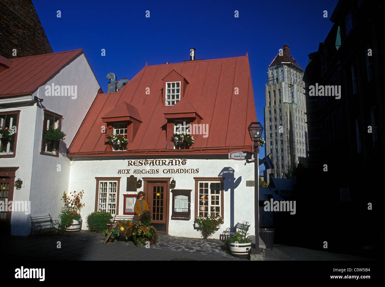 Aux anciens canadiens ristorante, ristorante francese, francese alimenti e bevande, cibi e bevande, Quebec city, Provincia di Quebec, Canada Foto Stock