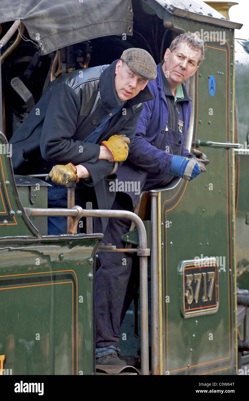 Pedana uomini - Città di Truro treno a vapore Foto Stock