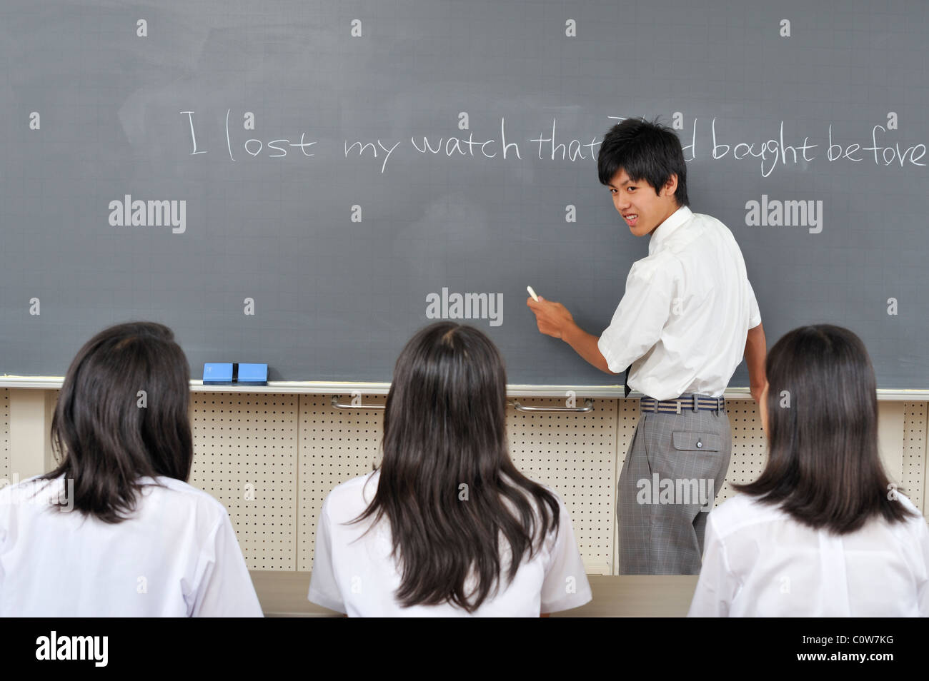 Gli studenti delle scuole superiori in aula Foto Stock