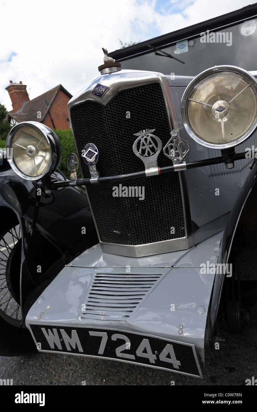 1930s Riley Ascot autoveicolo visto qui in Church Stretton, Shropshire, Inghilterra. Foto Stock