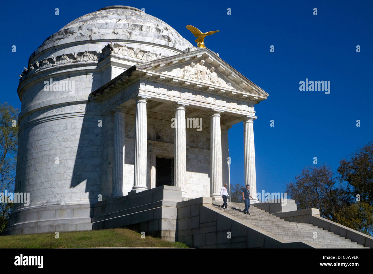 L'Illinois Memorial situato all'interno della National Military Park in Vicksburg, Mississippi, Stati Uniti d'America. Foto Stock