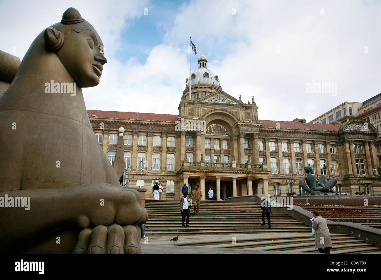 Il Consiglio casa in Victoria Square, Birmingham, Inghilterra, Regno Unito. Foto Stock