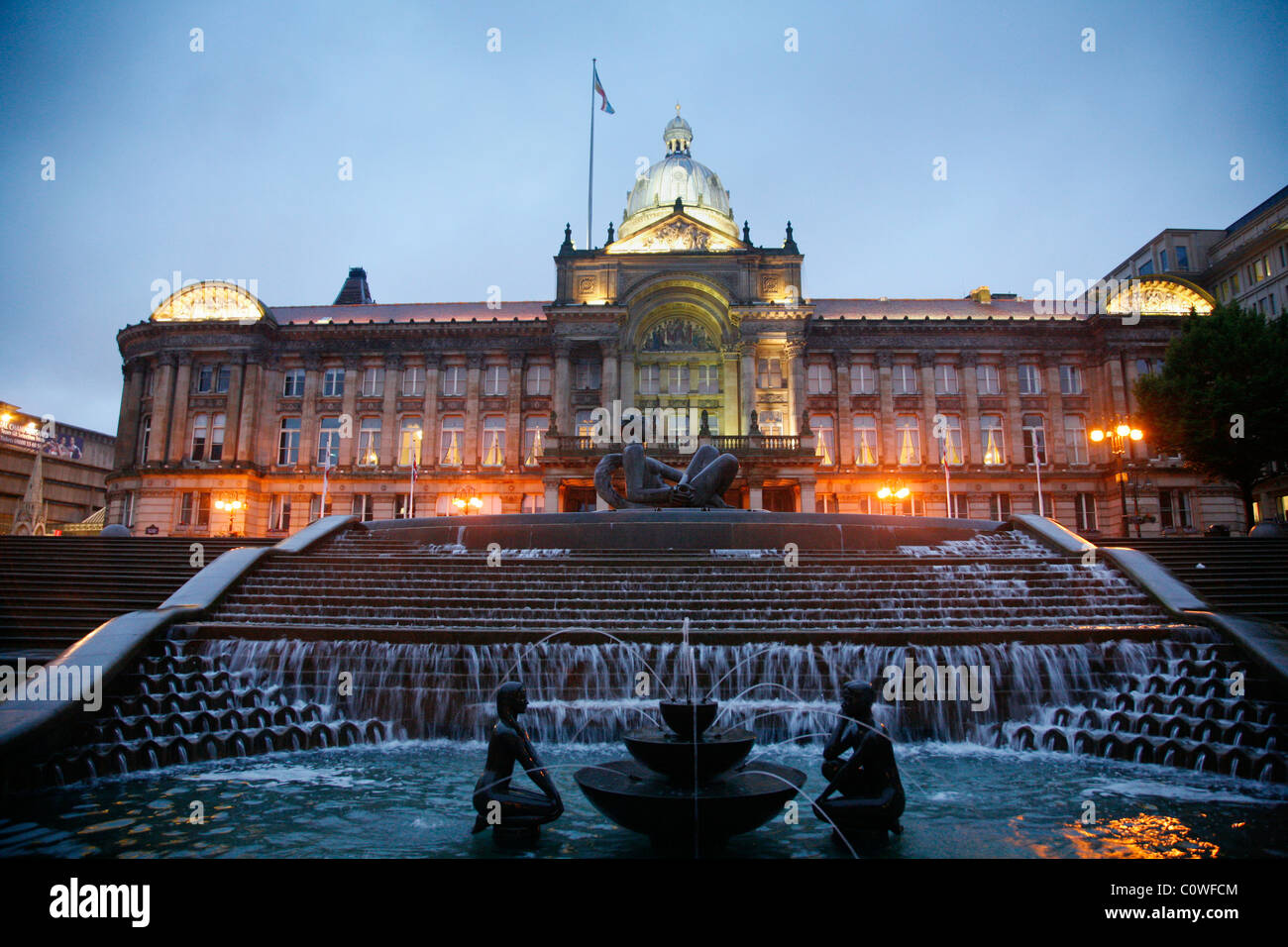 Il Consiglio casa in Victoria Square, Birmingham, Inghilterra, Regno Unito. Foto Stock