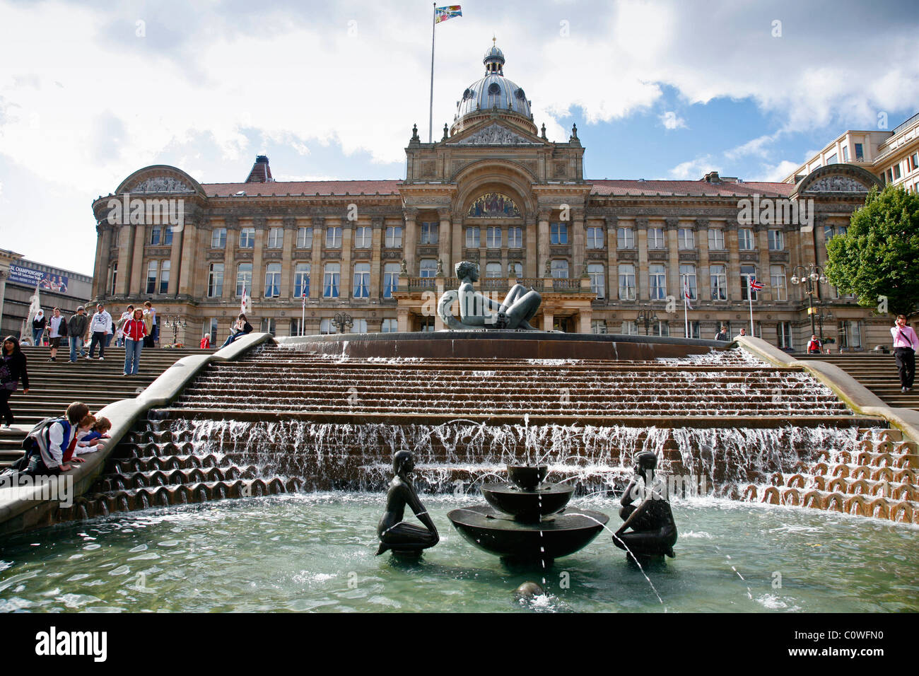 Il Consiglio casa in Victoria Square, Birmingham, Inghilterra, Regno Unito. Foto Stock