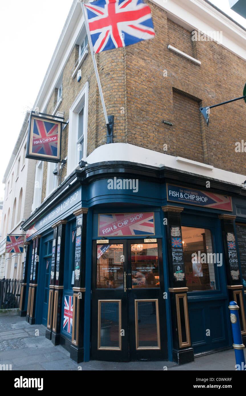 Il grande British Fish & Chip Shop di Greenwich Foto Stock