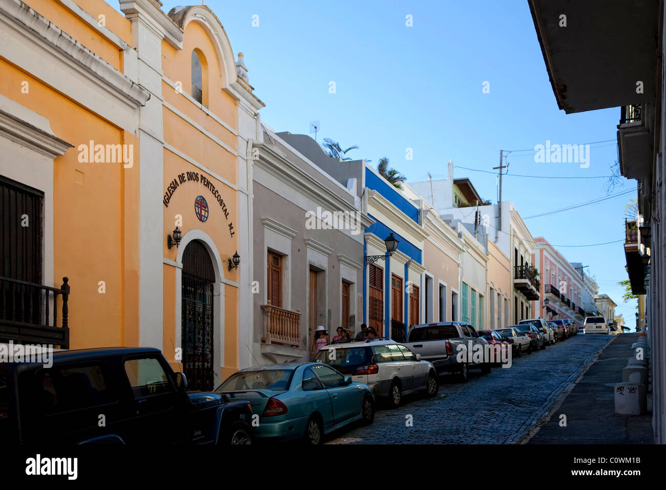 Stati Uniti d'America, Caraibi, Puerto Rico, San Juan, città vecchia, Architettura coloniale Foto Stock