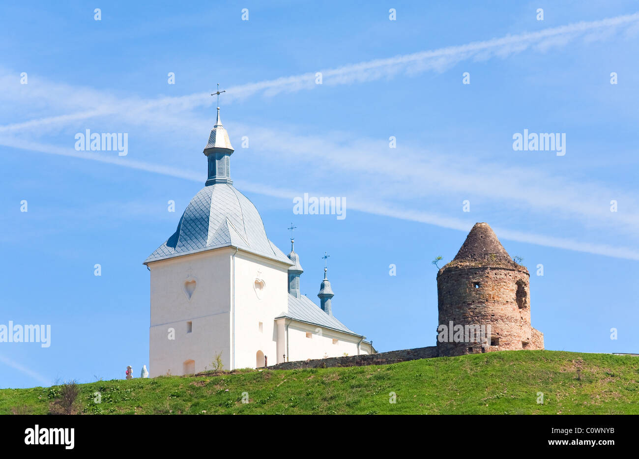 Trasfigurazione monastero nel villaggio Pidgora (Ternopilska oblast, Ucraina). Edificio nel XVII e XVIII secolo Foto Stock