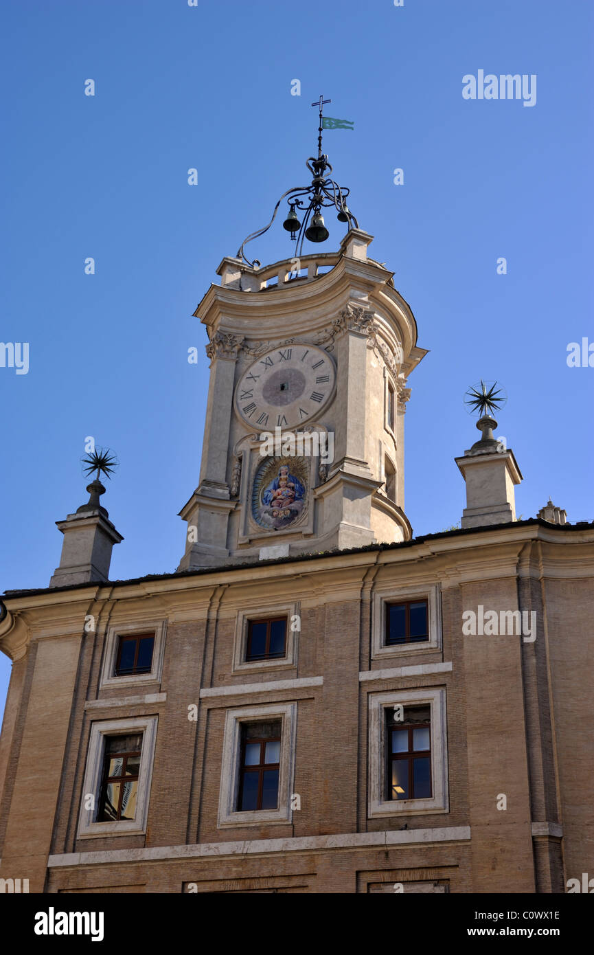 Italia, Roma, torre dell'orologio, torre dell'orologio Foto Stock
