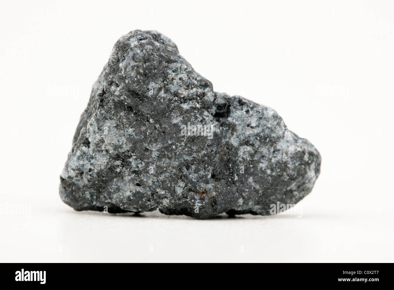 Minerali di silicato rock Schorl campione dal Madagascar Foto Stock