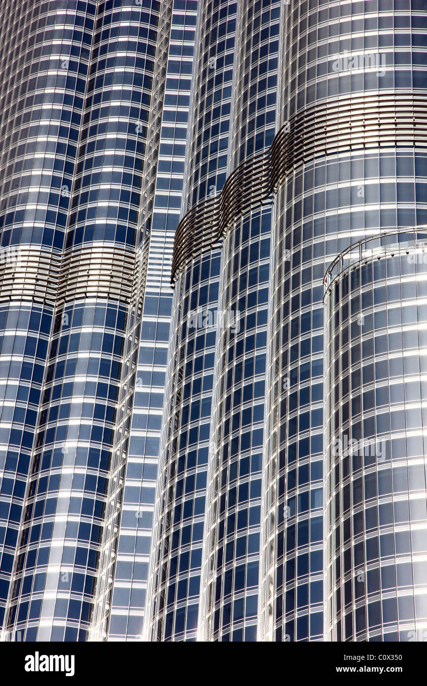 Burj Chalifa, tower edificio più alto del mondo. Dubai, Emirati Arabi Uniti. Foto Stock