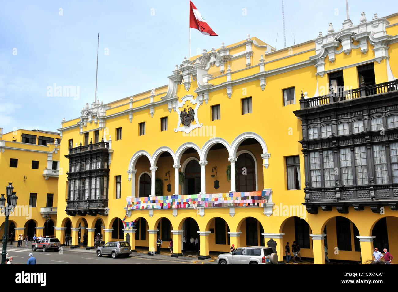 Plaza Mayor municipio Lima Peru Foto Stock