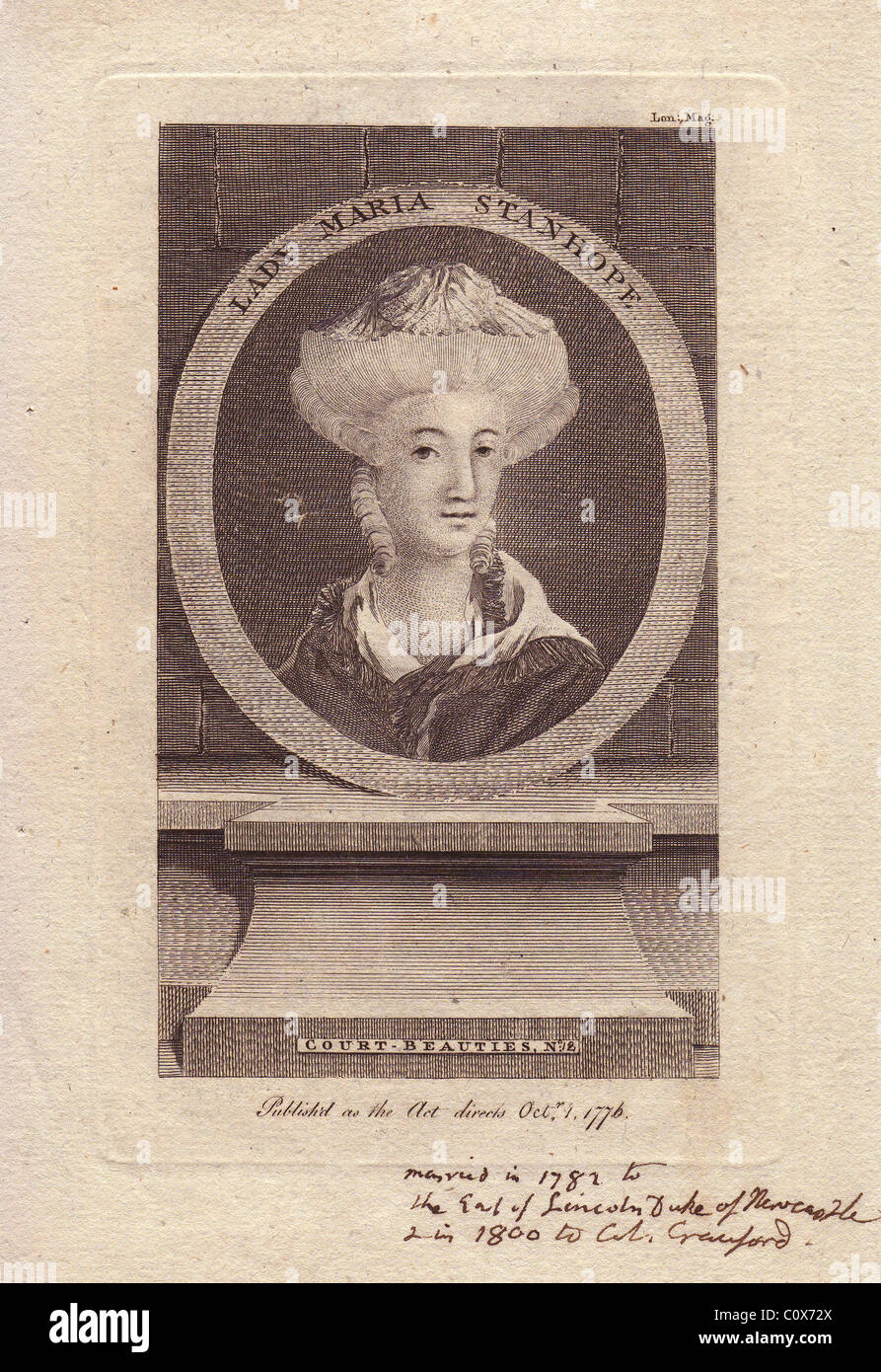 Signora Anna-Maria Stanhope (1760-1834). Foto Stock