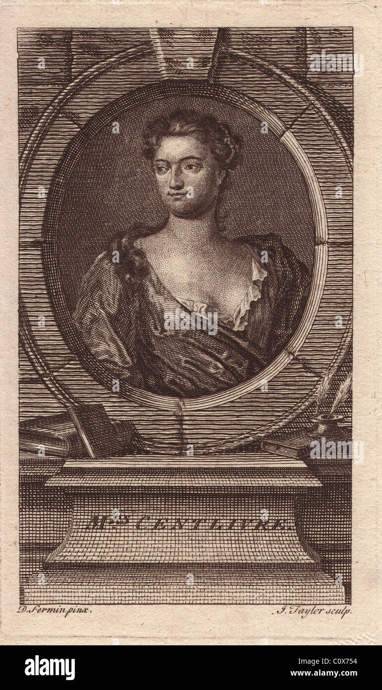La celebrata la sig.ra Susanna Centlivre (1667-1723), inglese scrittore drammatico e attrice. Foto Stock