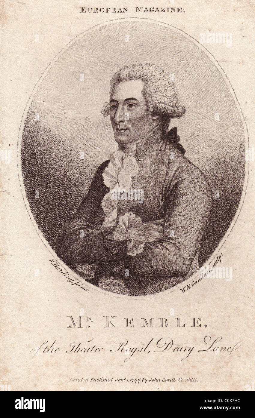 Il sig. Charles Kemble (1775-1854), attore inglese, il cantante e compositore. Foto Stock