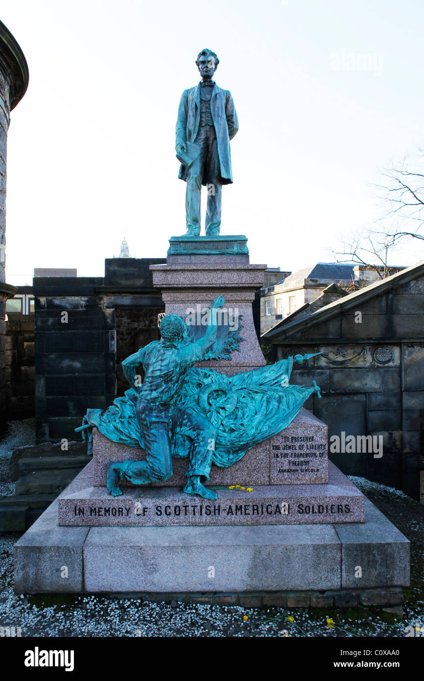 Un monumento in onore del Scottish-American soldati che hanno combattuto nella guerra civile americana del 1861 al 1865. Foto Stock