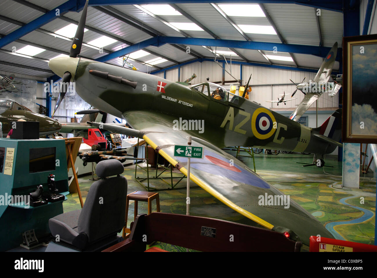 Spitfire mark V b a Tangmere RAF Museum vicino a Chichester Inghilterra Foto Stock