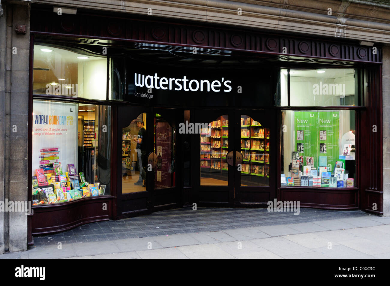 Waterstone's Book Shop, Sidney Street, Cambridge, Inghilterra, Regno Unito Foto Stock