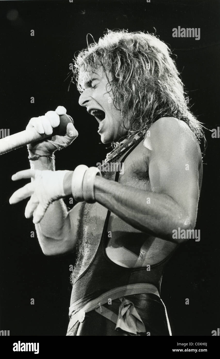 VAN HALEN noi del gruppo rock con David Lee Roth nel 1984. Foto di Jeffrey Mayer Foto Stock