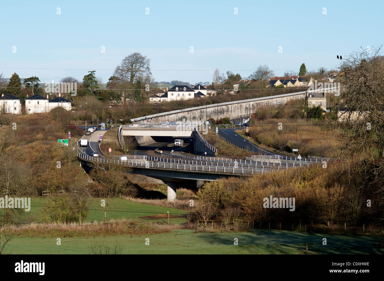 Bathampton by pass, bagno , in Inghilterra la A46 Foto Stock