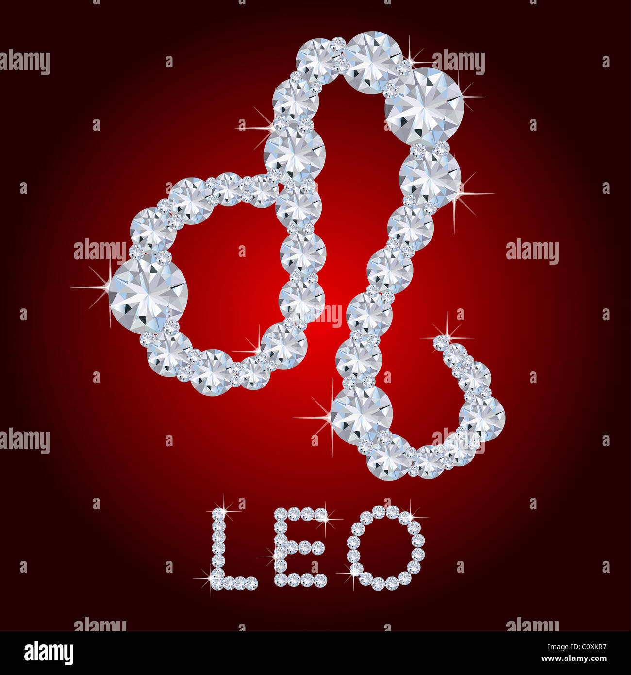 Diamond zodiaco leone Foto Stock