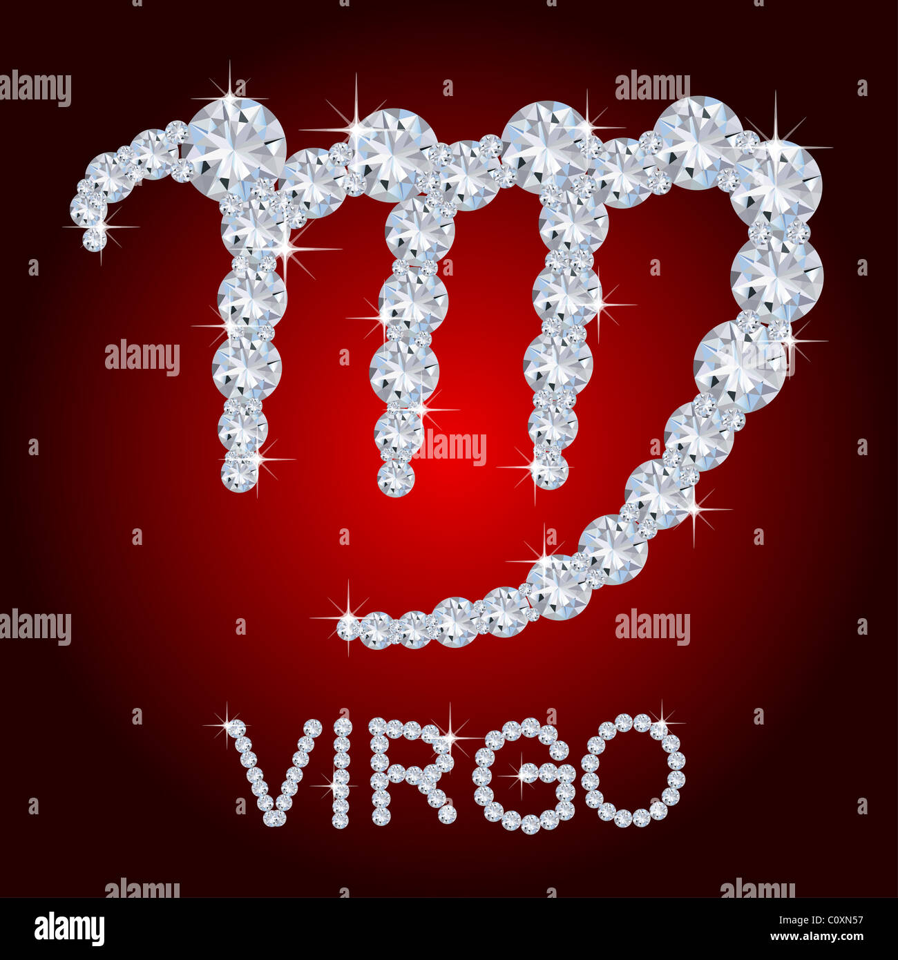 Diamond zodiac virgo Foto Stock