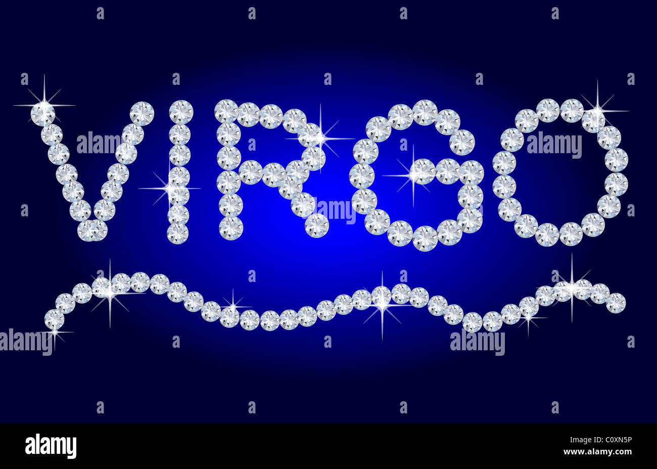 Diamond zodiac virgo Foto Stock