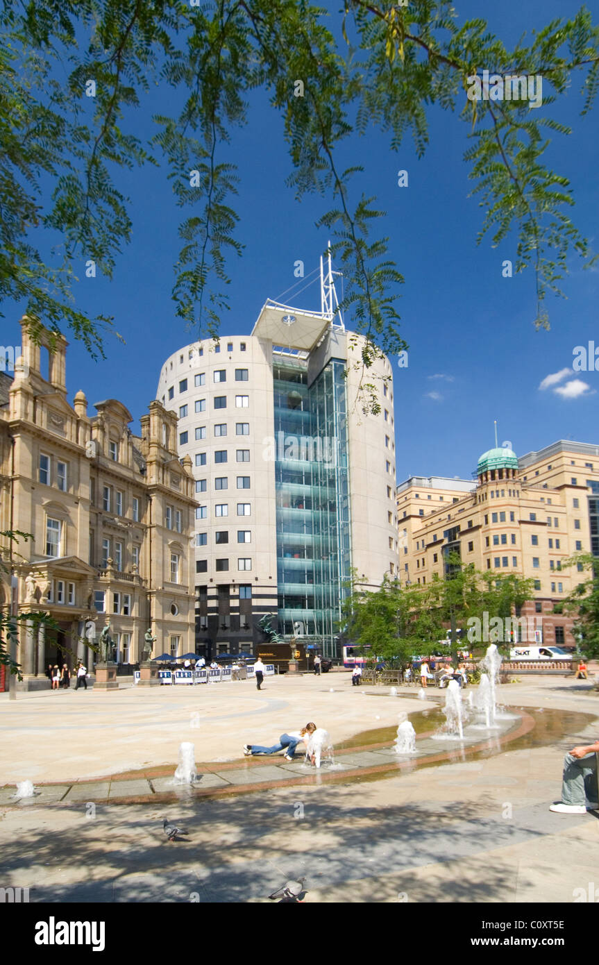 City Square Leeds City Centre West Yorkshire, Inghilterra. Foto Stock